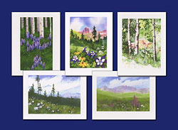 Rocky Mountain Summer notecard collection