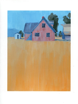 The Little Pink House watercolor note cards